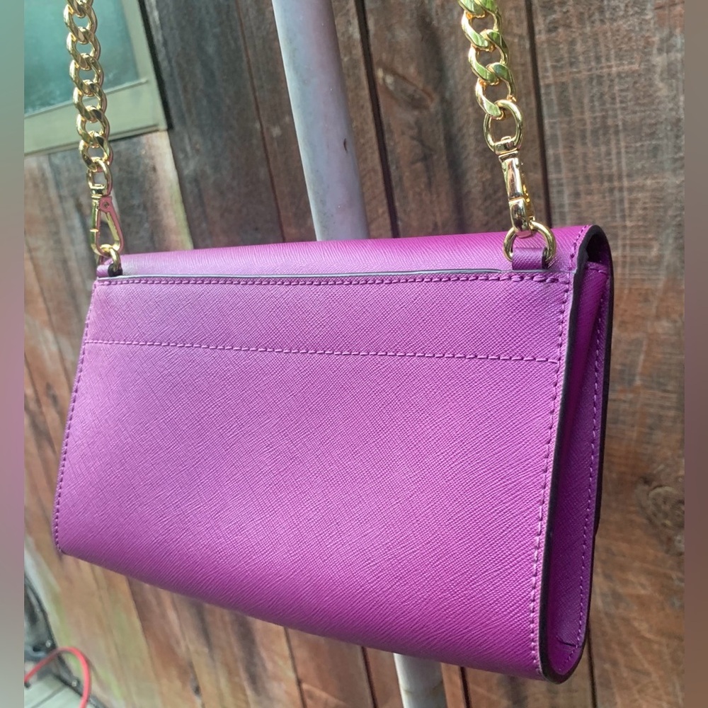 MICHAEL KORS JET SET TRAVEL LEATHER CROSSBODY - Picture 12 of 13